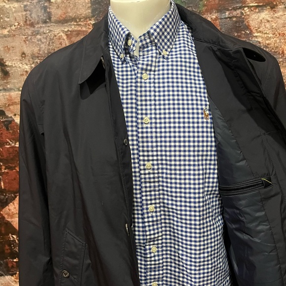 NEW POLO LAUREN MEN NAVY TRENCH COAT - Picture 3 of 9